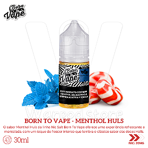 Nic Salt Born To Vape 30ml / 35mg - Menthol Huls