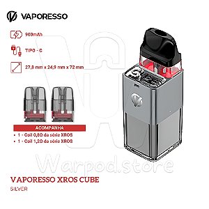 Aparelho Pod Vaporesso Xros Cube - Silver