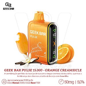 Pod Desc Geek Bar 15.000 - Orange Creamsicle