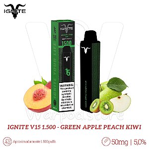 Pod Desc Ignite V15 1.500 - Green Apple Peach Kiwi