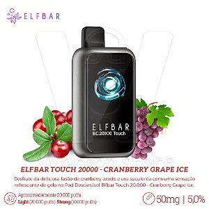 Pod Desc Elfbar Touch 20.000 - Cranberry Grape Ice