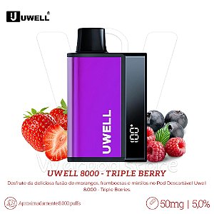 Pod Desc Uwell 8.000 - Triple Berries