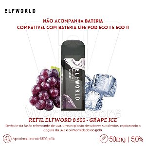 Refil Desc Elfworld 8.500 - Grape Ice