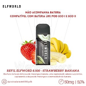 Refil Desc Elfworld 8.500 - Strawberry Banana