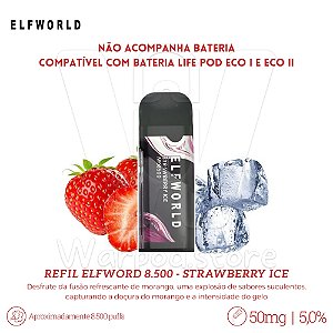 Refil Desc Elfworld 8.500 - Strawberry Ice