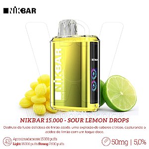 Pod Desc Nikbar 15.000 - Sour Lemon Drops