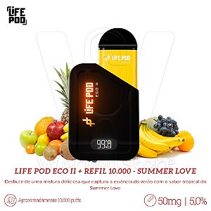 Bateria Life Pod Eco II + Refil 10.000 - Summer Love