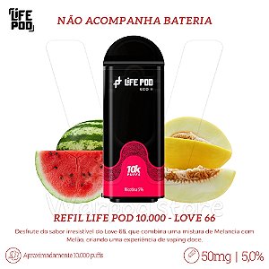 Refil Desc Life Pod Eco II 10.000 - Love 66