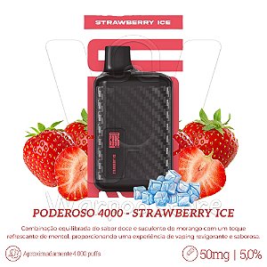 Pod Desc Poderoso 4.000 - Strawberry Ice