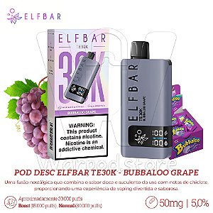 Pod Desc Elfbar TE30k - Bubbaloo Grape