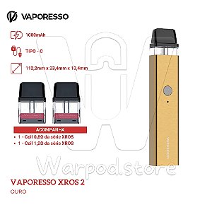 Aparelho Pod Vaporesso Xros 2 - Ouro