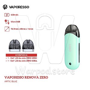 Aparelho Pod Vaporesso Renova Zero - Artic Blue