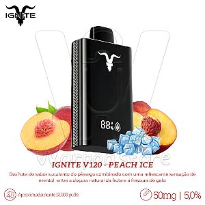 Pod Desc Ignite V120 12.000 - Peach Ice