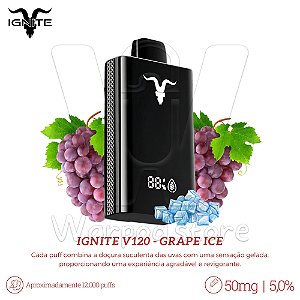 Pod Desc Ignite V120 12.000 - Grape Ice