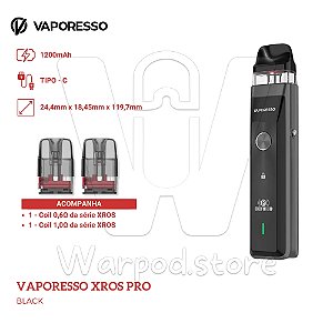 Aparelho Pod Vaporesso Xros Pro - Black