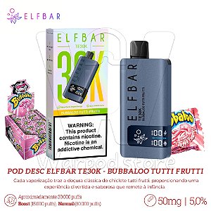 Pod Desc Elfbar TE30k - Bubbaloo Tutti Frutti