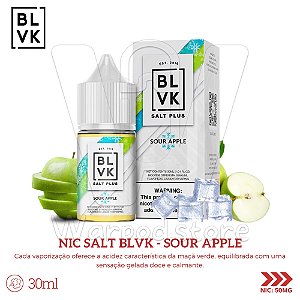 Nic Salt Blvk Salt Plus 30ml / 50mg - Sour Apple