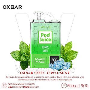 Pod Desc Oxbar 10.000 - Jewel Mint