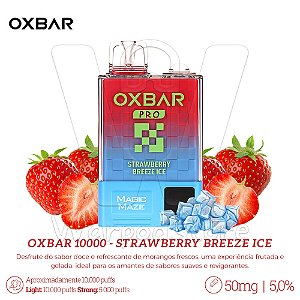 Pod Desc Oxbar 10.000 - Strawberry Breeze Ice