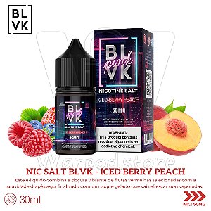 Nic Salt Blvk Pink 30ml / 50mg - Iced Berry Peach