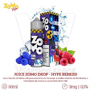 Juice Zomo Drops 60ml / 3mg - Hype Berries