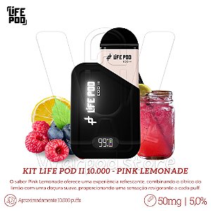 Bateria Life Pod Eco II + Refil 10.000 - Pink Lemonade