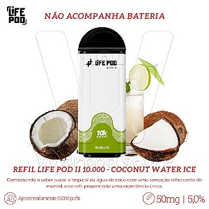 Refil Desc Life Pod Eco II 10.000 - Coconut Water Ice