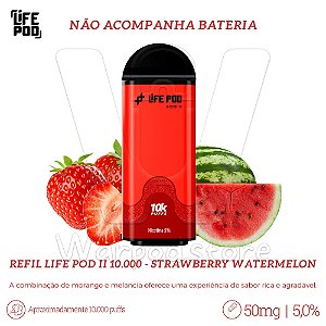 Refil Desc Life Pod Eco II 10.000 - Strawberry Watermelon
