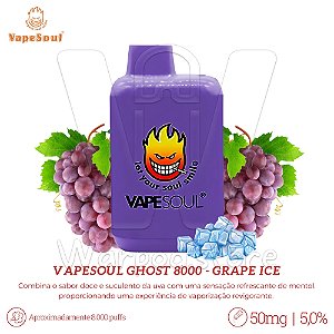 Pod Desc Vapesoul V-Ghost Plus 8000 - Grape Ice