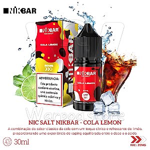 Nic Salt Nikbar 30ml / 35mg - Cola Lemon