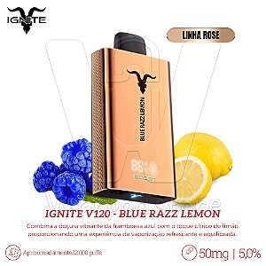 Pod Desc Ignite V120 12.000 (ROSE) - Blue Razz Lemon