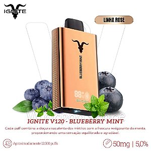 Pod Desc Ignite V120 12.000 (ROSE) - Blueberry Mint