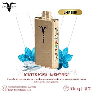Pod Desc Ignite V250 25.000 (GOLD) - Menthol
