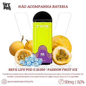 Refil Desc Life Pod Eco II 10.000 - Passion Fruit Ice