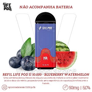 Refil Desc Life Pod Eco II 10.000 - Blueberry Watermelon