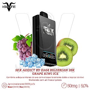 Pod Desc Sex Addict by Dam Bilzerian 28.000 - Grape Kiwi Ice
