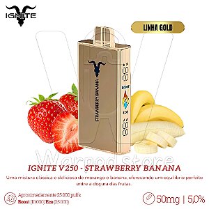 Pod Desc Ignite V250 25.000 (GOLD) - Strawberry Banana