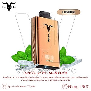 Pod Desc Ignite V120 12.000 (ROSE) - Menthol