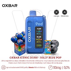 Pod Desc Oxbar IceNic 35.000 - Jolly Blue Pop