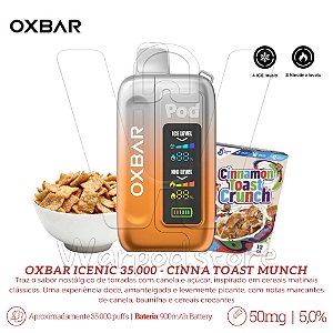 Pod Desc Oxbar IceNic 35.000 - Cinna Toast Munch