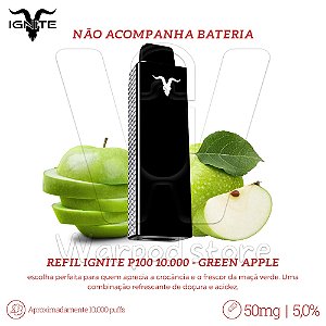 Refil Desc Ignite P100 10.000 - Green Apple