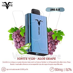Pod Desc Ignite V120 12.000 (BLUE) - Aloe Grape