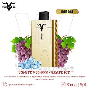 Pod Desc Ignite V80 8.000 (GOLD) - Grape Ice