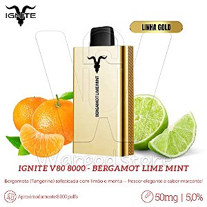Pod Desc Ignite V80 8.000 (GOLD) - Bergamot Lime Mint