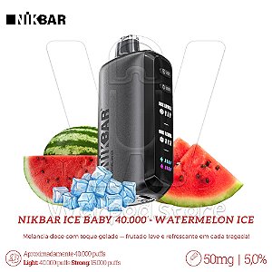 Pod Desc Nikbar Ice Baby 40.000 - Watermelon Ice