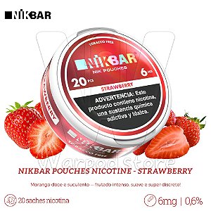 Pouches de Nic Nikbar 6mg - Strawberry