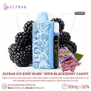 Pod Desc Elfbar Ice King 40.000 - Sour Blackberry Candy