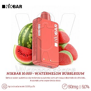 Pod Desc Nikbar 10.000 - Watermelon Bubblegum