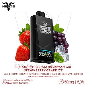 Pod Desc Sex Addict by Dam Bilzerian 28.000 - Strawberry Grape Ice