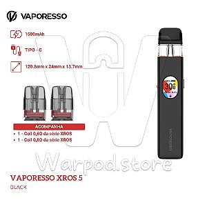 Aparelho Pod Vaporesso Xros 5 - Black